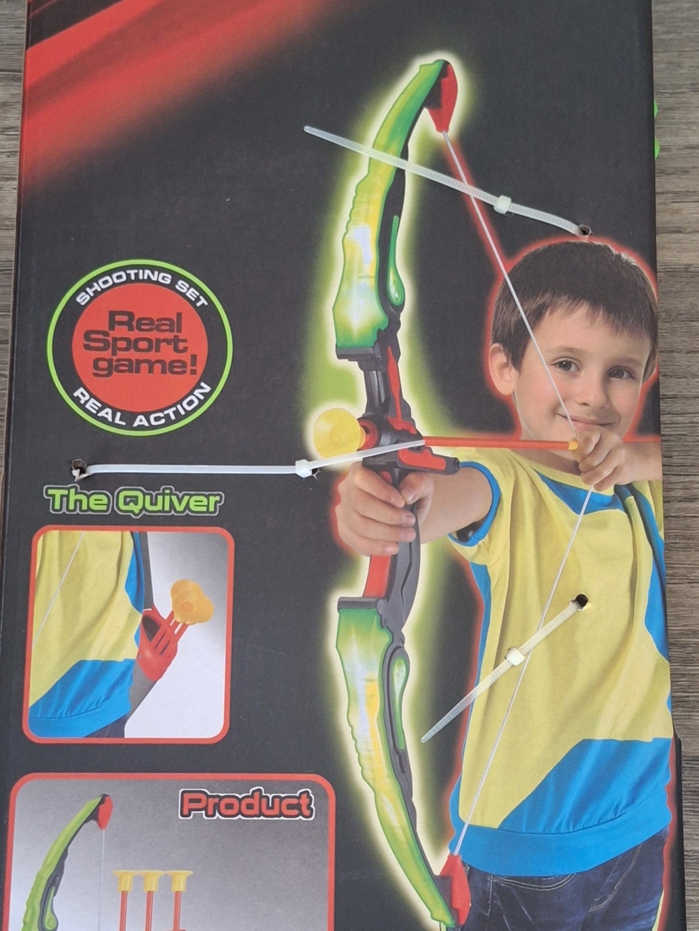 Kids Foam Bow and Arrow Set - Green/Red